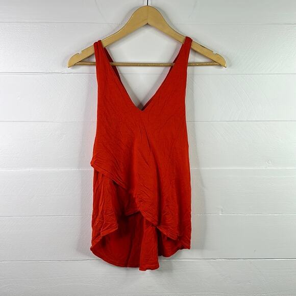 BANANA REPUBLIC Orange Twisted Racerback V Neck Tank Top Size XS - Picture 1 of 8